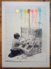 ''Synthesiser'' limited edition screenprint with gold leaf by Donk