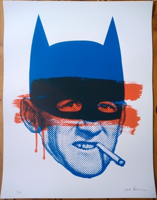''Batsmoker (stripe)'' limited edition screenprint by Mister Edwards
