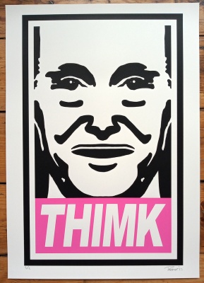 ''Thimk'' limited edition screenprint by Mark Perronet