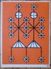''Happiness Angels (Orange)'' limited edition woodcut print by John Pedder