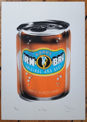 ''Irn Bru'' limited edition screenprint by Barry D Bulsara