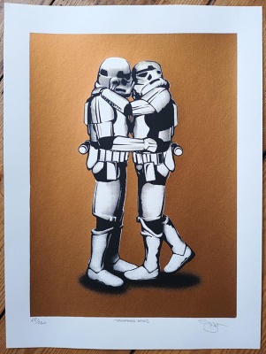 ''Kissing Troopers'' limited edition screenprint by Barry D Bulsara