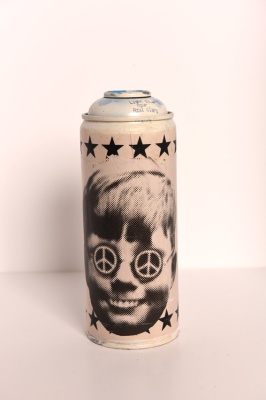 ''Smash The State'' customised empty spray can by Benjamin Irritant