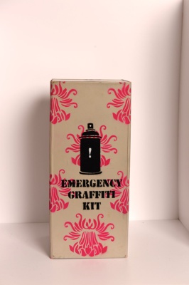 ''Emergency Graffiti Kit'' customised empty spray can by Id-iom