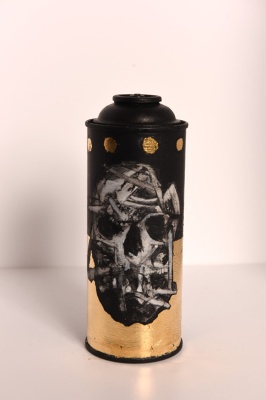 ''Gurn'' customised empty spray can by Joseph Loughborough