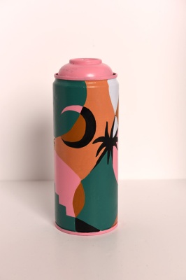 ''Olive Dreams 2'' customised empty spray can by Mona Sharif