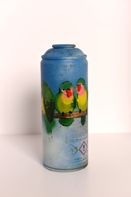 ''Sky Blue'' customised empty spray can by Xenz