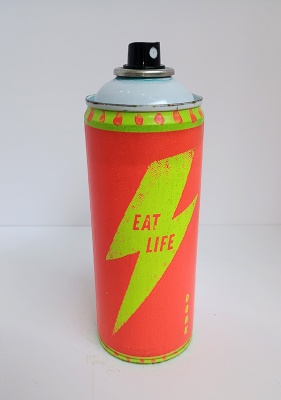 ''Eat Life'' customised empty spray can by Donk